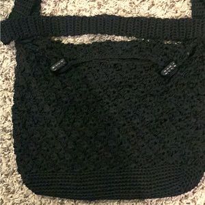 Crochet black bag
